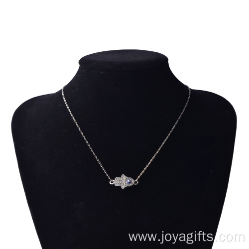 Charms Silver Hand of Fatima Alloy Necklace